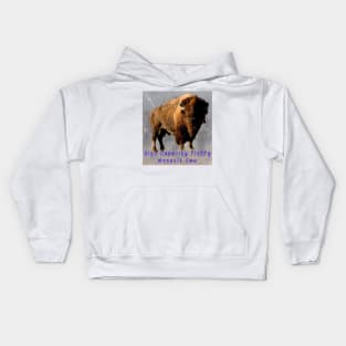 Bison - High Capacity Fluffy Assault Cow Kids Hoodie